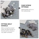 thumbnail image 4 of BRIGHTFUFU 24 sets Conectores de muebles Clave Lock Fittings Bolt Dowel CAM Fitting Perno Dowel, 4 of 8