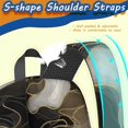 thumbnail image 5 of White and Gold Marble Pattern 17" School Backpacks for Teens,Waterproof Oxford Fabric,S-Shape Padded Straps for School,Travel,Hiking,Camping, 5 of 6