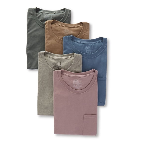 Fruit of the Loom Men's Fashion Pocket T-Shirts, 5 Pack
