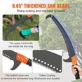 thumbnail image 4 of Manual Pole Saw, Extendable Tree Pruner, Sharp Steel Blade and Scissors High Branches Trimming, Branch Trimmer with Lightweight Fiberglass Handles for Pruning Palms and Shrubs, 4 of 7