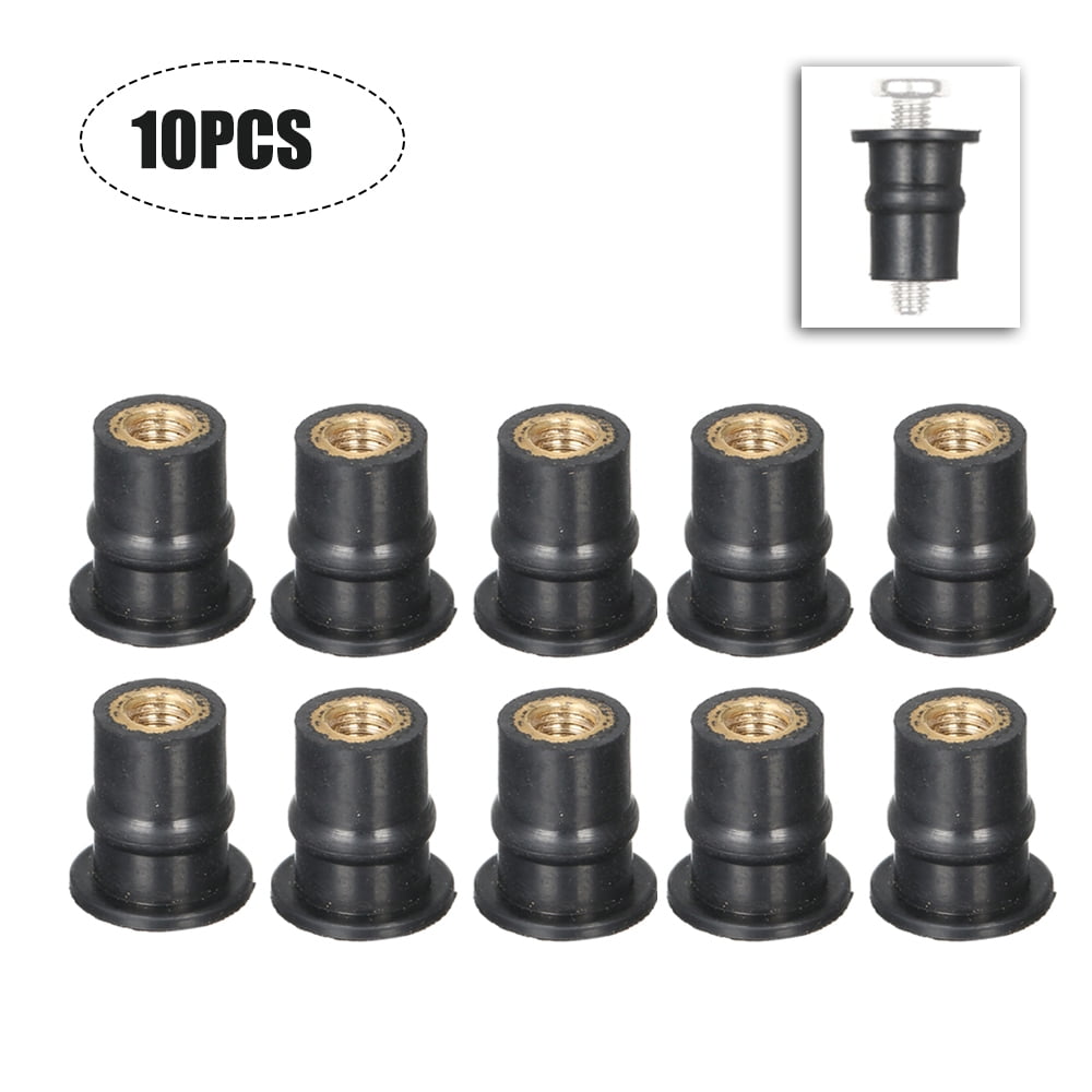 M5 Rubber Well Nuts 5MM Metric Motorcycle Windshield Shaft Nut