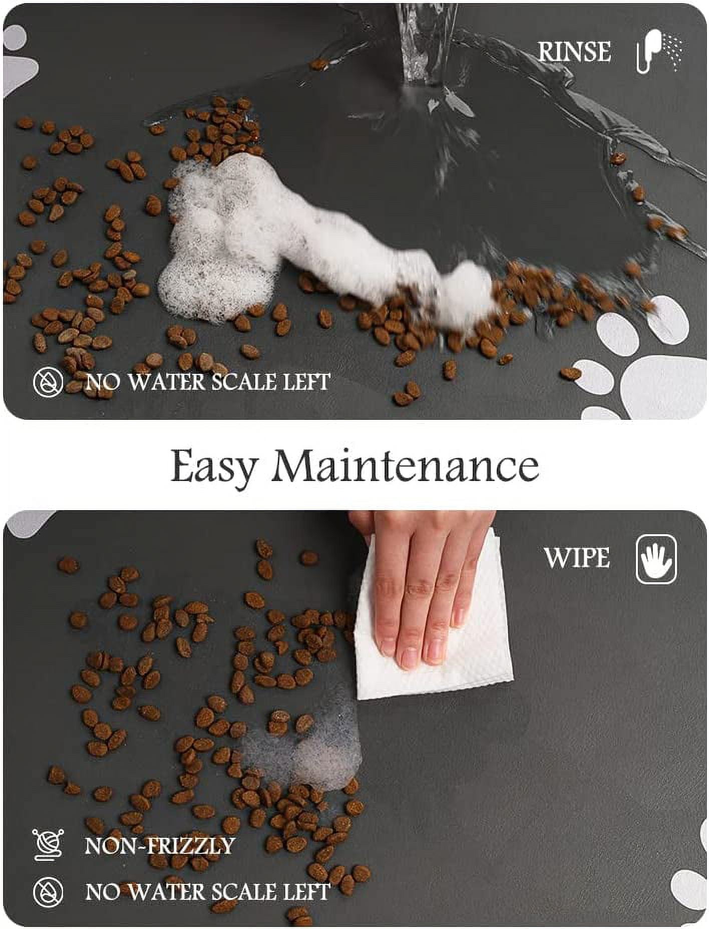Sinland Microfiber Extra-Large Pet Food Mat Dog Feeding Mat Pet Bowl Mat  with Anti-Skid Backing 21Inch x 32Inch Grey - Yahoo Shopping
