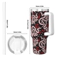 thumbnail image 4 of Disketp Snake And Rose for 40 OZ Stainless Steel with Handle Lid Straw for Women Men Birthday Presents, 4 of 8