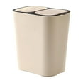thumbnail image 3 of Kitchen Trash Can Two Compartments Garbage Bin for Bedroom, Apartments, Rvs beige, 3 of 8