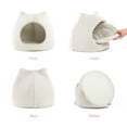 thumbnail image 3 of Best Friends by Sheri Meow Hut Fur Dome Pet Bed – Covered Cat Cave for Cats & Small Dogs up to 15 lbs, Faux Fur Hideaway with Water-Resistant Bottom, Machine Washable, Ivory, 3 of 5