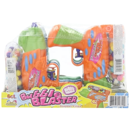 Bubble Gumball Filled Squirt Gun, 1.05-Ounce Candy-Filled Dispenser (Pack of 6)