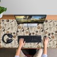 thumbnail image 4 of Long Mouse Pads for Desk,Beige Halloween Skull Pumpkin Cat Desk Mats on Top Of Desks, Desk Mouse Pad Extra Large with 3mm Non-Slip Base and Stitched Edge for Gaming,Work,Home 47.3"x23.6", 4 of 5