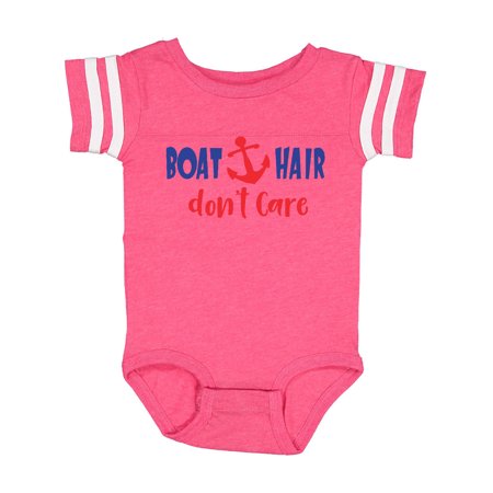 

Inktastic Boat Hair Don t Care Anchor Sailing - Red Blue Gift Baby Boy or Baby Girl Bodysuit