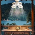 thumbnail image 1 of Yrmaups Remote Control Fan Light for Home, 20W 4-Blade Ceiling Fan with Dual Color Light, Rechargeable Battery-Free Cooling Lamp for Dining, Store, Car, Stall, 1 of 6
