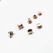Wxqbjtam 100 Sets Double Cap Rivets studs Snap Rivet Leather Craft Light Gold