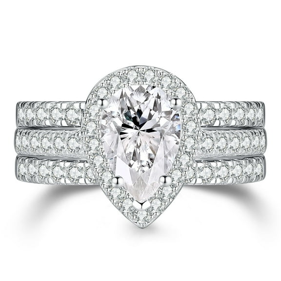 SFTING Rings for Women 18K Gold Plated Princess Cut Engagement Rings for Women 5A CZ Size 9