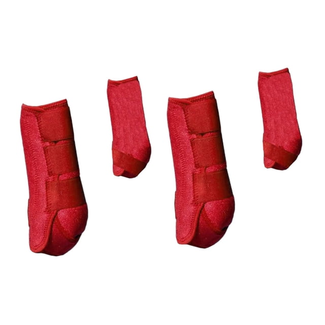 braveheart 4x Horse for Boots Support Reusable Breathable for Protection Comfortable Leg Covers L light green red L