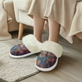 thumbnail image 3 of Chririnla Cotton Home Slippers Women Warm Gradient Dragonfly Print Fuzzy Slippers with Anti-Skid Sole for Indoor & Outdoor, 3 of 7