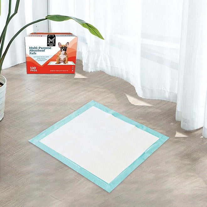 Puppy Training & Potty Multipurpose Absorbent Pads, 23" x 24", 120 ct.