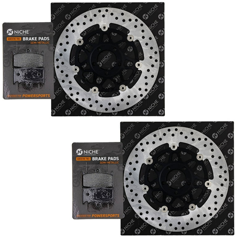 Niche Front Brake Rotor Pad Kit for Kawasaki 43082-1142 43082-0153