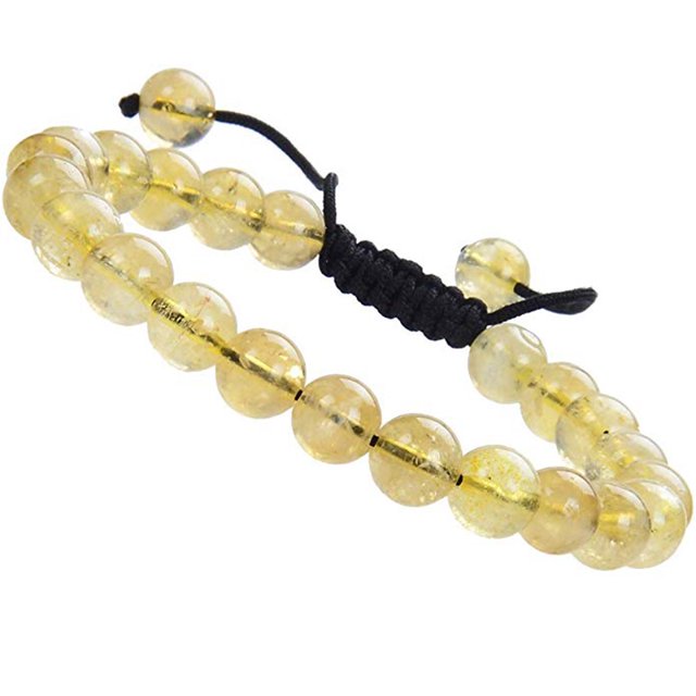 Massive Perles Naturel Pouvoir de Guérison Perles de Cristal Unisexe Bracelets en Macramé Réglables 8mm - Style38