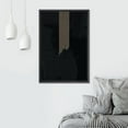 thumbnail image 3 of PixonSign Framed Canvas Wall Art Geometric Black Color Field Gray Stripe Abstract Print Minimalism Contemporary Nordic Decoration for Living Room, Bedroom, Office - 16"x24" Black, 3 of 5