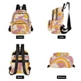 thumbnail image 4 of FORMRS Mini Backpack Purse for Women Quilted Travel Daypack Casual Shoulder Bag, Purple Retro Rainbow, 4 of 7