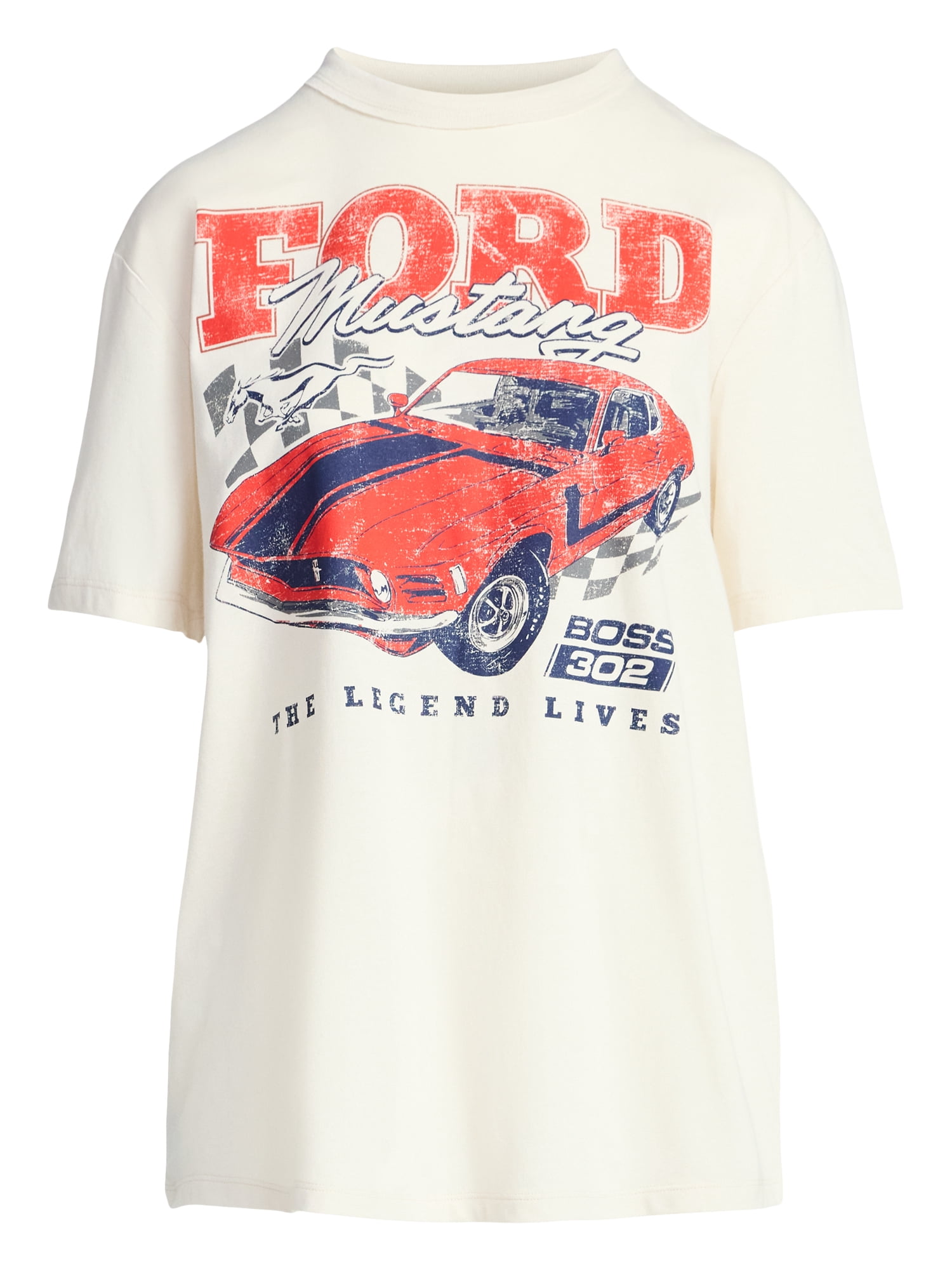 Ford Mustang Women's Graphic Tee with Short Sleeves, Sizes XXS-XXL