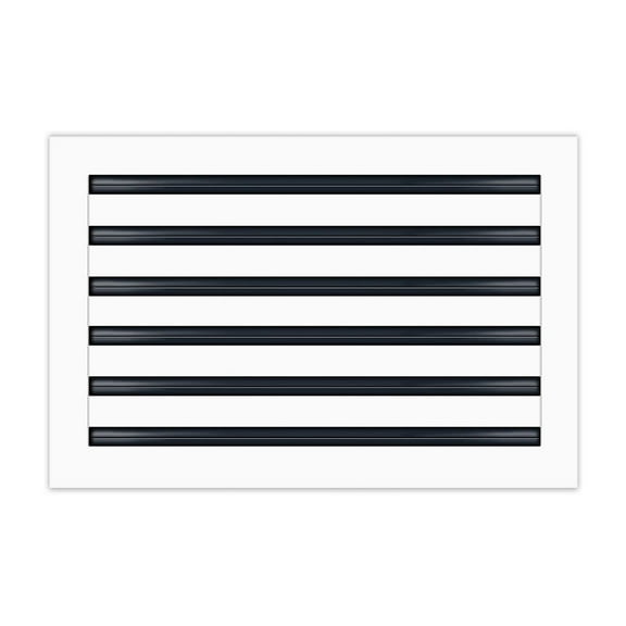 BUILDMART - 18x12 Modern AC Vent Cover - Decorative White Aluminum Air Vent - Standard Linear Slot Diffuser - Heating and Cooling Register Grille for Ceiling, Walls & Floors - Texas Buildmart