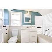 Decorative Shower Grab Bar - 12 Black Bathroom Grab Bars for Seniors - Non-Slip Bathroom and Household Handicap Safety Bar, Bathroom Bars for Elderly, Wall Handle Secure Grip, Home Care Accessories