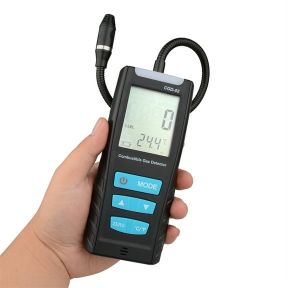 LCD Gas Analyzer Tester Meter Automotive Combustible Gas Sensor Air Quality Monitor Gas Leak Detector With Sound Shock Alarm
