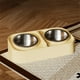 thumbnail image 5 of Bowl elevated feeder stainless steel wide mouth non-slip pet bowl, Pet food bowl set, Foldable elevated pet feeder, Portable stainless steel, Non-slip base, 2-tier design, For office use, 5 of 8