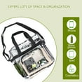 thumbnail image 6 of BadPiggies Large Capacity Clear Tote Bag with Handle, Adjustable Strap Durable PVC Crossbody Shoulder Bag Transparent Stadium Approved Gym Bag, 6 of 10