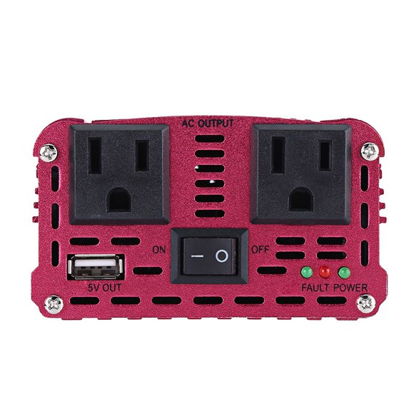 Car Power Converter Adapter, 1500W DC 12V to AC 110V Car Power Inverter Converter USB Adapter