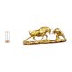 thumbnail image 1 of Organizador de pajitas y soporte para brochas de maquillaje reutilizable y transparente con figuras modernas de toro y oso, escultura animal Feng Shui, 1 of 8