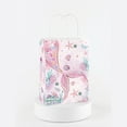 thumbnail image 2 of Pink Purple Mermaid Tail Party Gift Bags Colorful Printed Cartoon White Kraft Paper Handheld Bags, 2 of 3