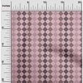 thumbnail image 1 of oneOone Silk Tabby Pastel Pink Fabric Argyle Check Sewing Fabric By The Yard Printed Diy Clothing Sewing Supplies 42 Inch Wide, 1 of 4