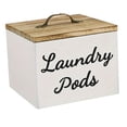 thumbnail image 3 of jifeng Wooden Storage Container Dispenser for Laundry Room Organization and Storage White laundry pod, 3 of 9