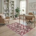 thumbnail image 2 of ODIKA Leopard Motif Spotted Border Cheetah Inspired Abstract Pink Print Refined for Dorm Room, Small Living Apartment, Stain Resistant Low Profile, 2 of 7