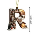 thumbnail image 3 of Lilixerw 26 Letters Christmas Ornaments,with Jesus Design,Personalized DIY Acrylic Christian Pendants for Xmas Tree Decor,Home Office Gifts,3.54 inch,Letter R, 3 of 7