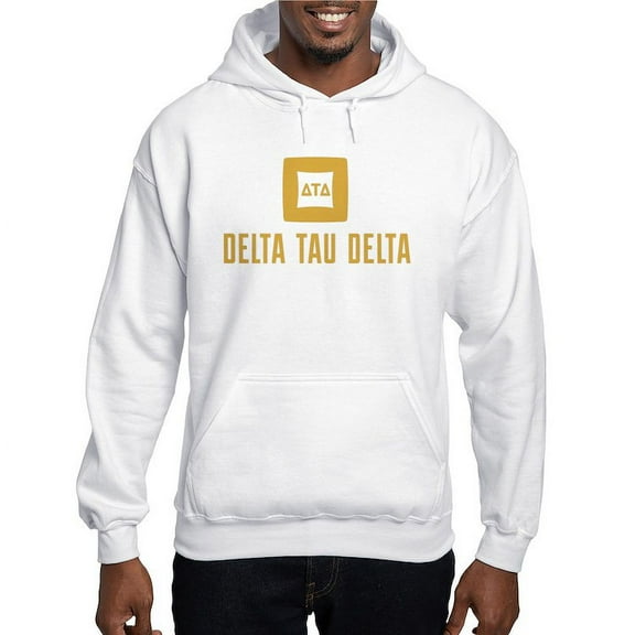CafePress - Delta Tau Delta Gold Stacked Signature Sweatshirt - Pullover Hoodie, Hooded Sweatshirt