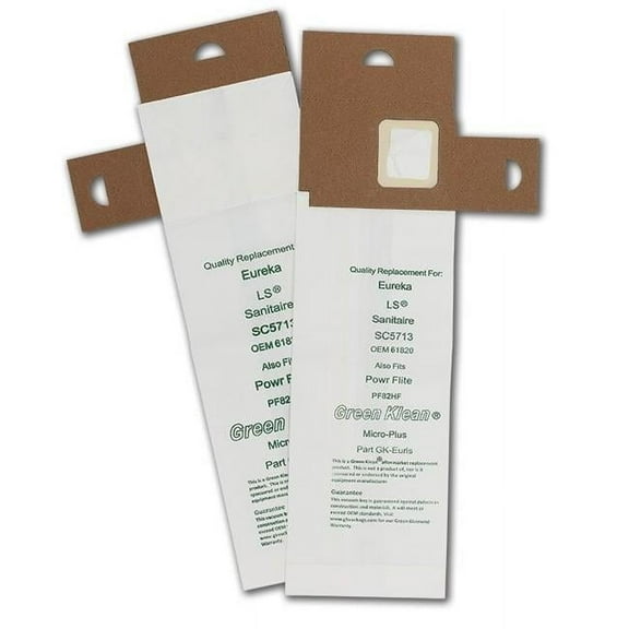 Green Klean  Eureka LS LiteSpeed & Sanitaire SC5713 Replacement Vacuum Bags - Case of 36