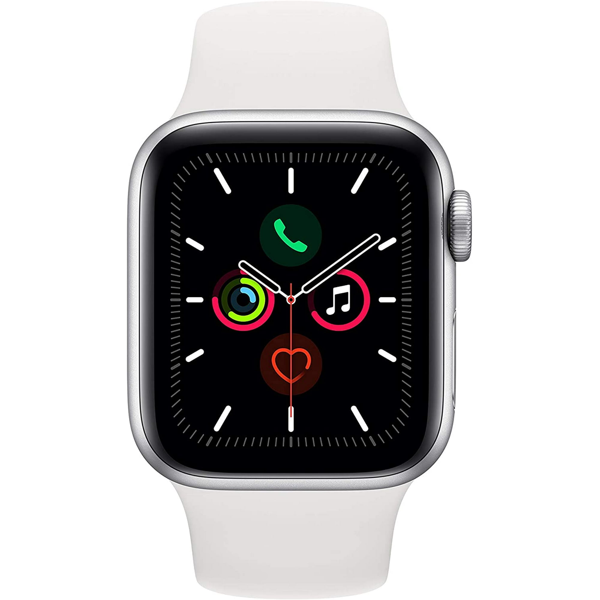 Apple Watch Series 5 (GPS + Cellular, 40mm) - Silver Aluminum Case with  White Sport Band