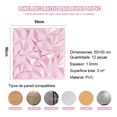 thumbnail image 5 of Panel Decorativo 3d De Pvc Rosa Para Pared, 50 X 50 Cm 12pcs Rosa, 5 of 5
