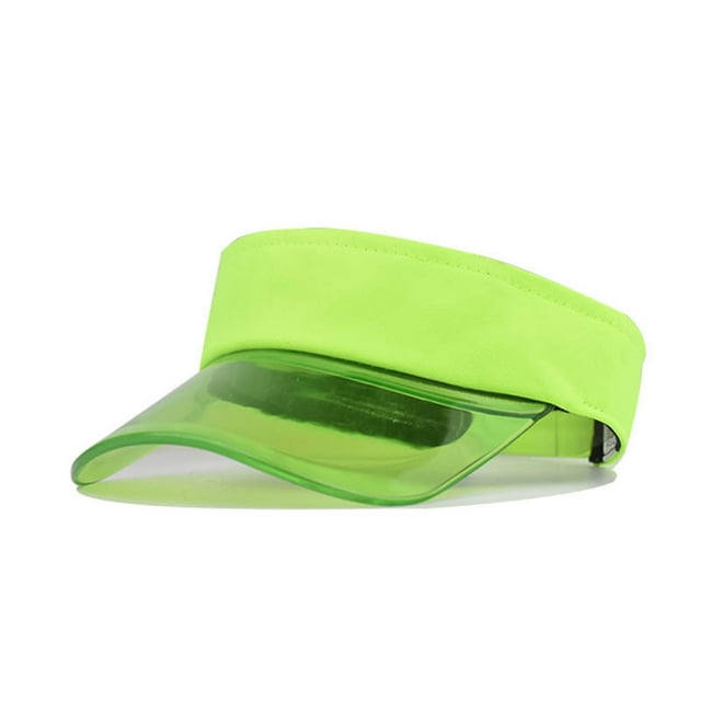 Fashion Women Solid Color Sun Protection Topless Transparent Baseball Visor Cap