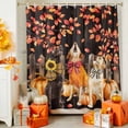 thumbnail image 4 of Fall Theme Shower Curtains for Bathroom, Funny Dog Pumpkin Maple Leaf Black Backdrop Waterproof Fabric Shower Curtain for Bathroom Bathtub Decoration, Machine Washable, 54x"78", 4 of 9