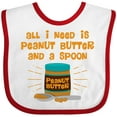 thumbnail image 3 of Inktastic Peanut Butter Spoon Boys or Girls Baby Bib, 3 of 4