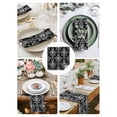 thumbnail image 3 of Horrible Skull Cloth Napkins Set of 6 Reusable Dinner Napkins, Halloween Black Flowers Skeleton Cocktail Napkin Washable Table Napkins for Wedding/Holiday Party/Baby Shower 20"x20", 3 of 7