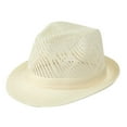 thumbnail image 3 of QLEICOM Hats for Men,Mens Hat,Men Solid Color Fedora Hat with Breathable Mesh Panels and All-Around Brim for Complete Sun Protection White, 3 of 6