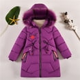 thumbnail image 2 of KAUOD Girls Puffer Ski Jackets Faux-F𝐮r Hood Winter Waterproof down Parka Coats Kids Padded Insulated Quilted Warm Outwear, 2 of 4