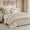 Beige, variant on Lipa Full Comforter Set,7-Piece Bed in a Bag,Ruffled Design Bedding Set,Comforter,Flat Sheet,Fitted Sheet,Pillowcases and Shams,Sage Green