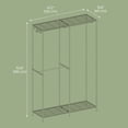 thumbnail image 2 of LEDREM Freestanding Clothes Rack , Metal Heavy-Duty Garment Rack/Wardrobe Closet with 3 Hanging Rods , 4 Shelves , Adjustable/Removable Parts , Tool-Free Assembly for Home Storage ,Ink Black, 2 of 6