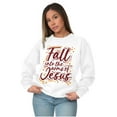 thumbnail image 5 of Christian Fall Into The Arms of Jesus Women Crewneck Sweatshirt Brisco Brands X, 5 of 6