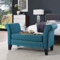 thumbnail image 3 of Modway Rendezvous Modern Polyester Fabric and Wood Bench in Teal Blue, 3 of 3