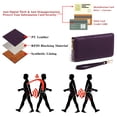 thumbnail image 6 of LOUEBICA Wallet Women Leather RFID Blocking Wristlet wallets Ladies Clutch with Floral Pattern for Phone and Card, 6 of 7